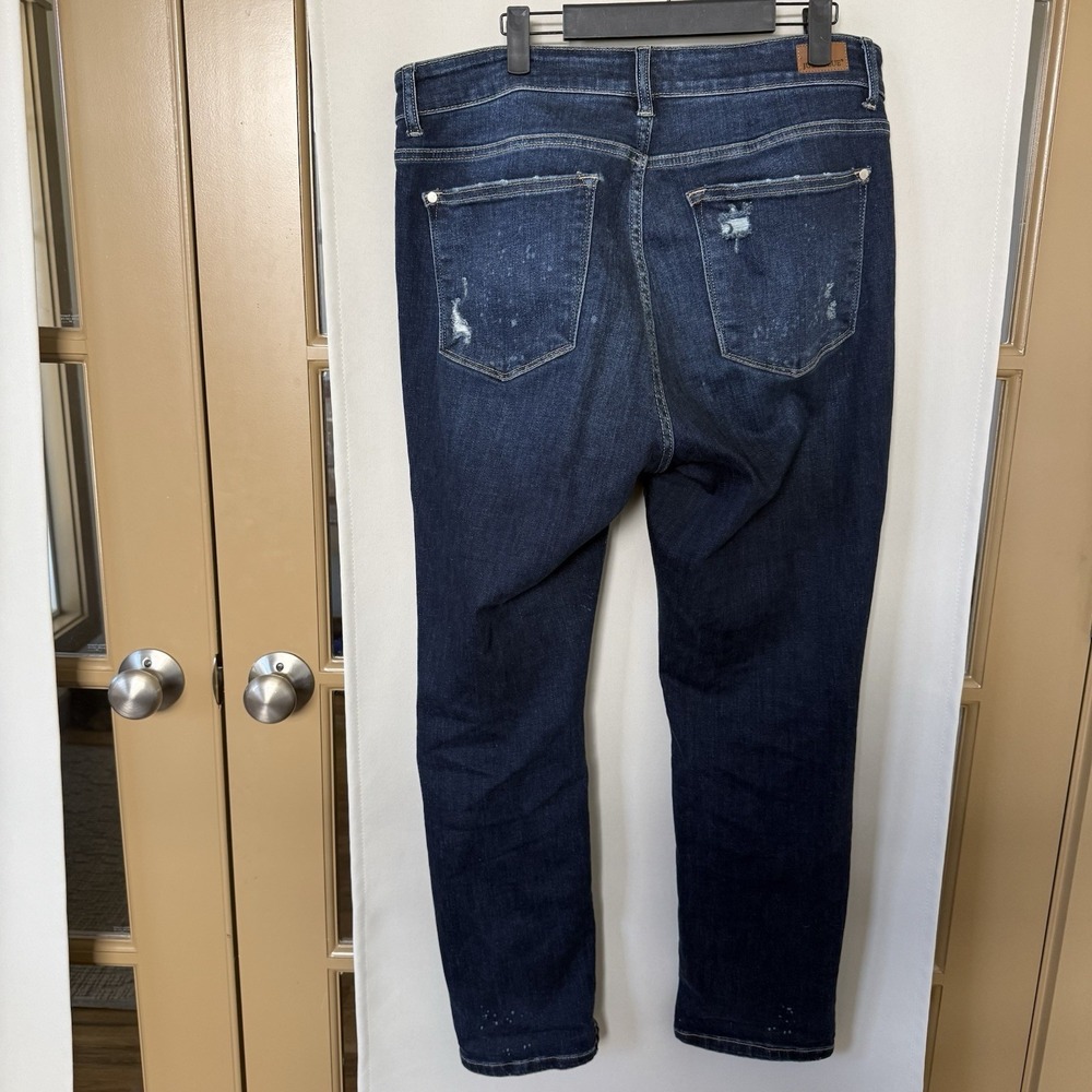 Judy Blue Womens 14W Blue High Rise Boyfeiwnd‎ Fit Distressed Denim Jeans - Picture 4 of 9